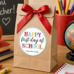 Kleurrijke White Board School Sticker