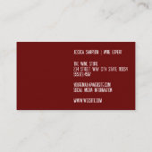 Kleurrijke wijnfles en druiven visitekaartje (Achterkant)