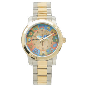 Kleurrijke wijzerplaat volgen horloge
