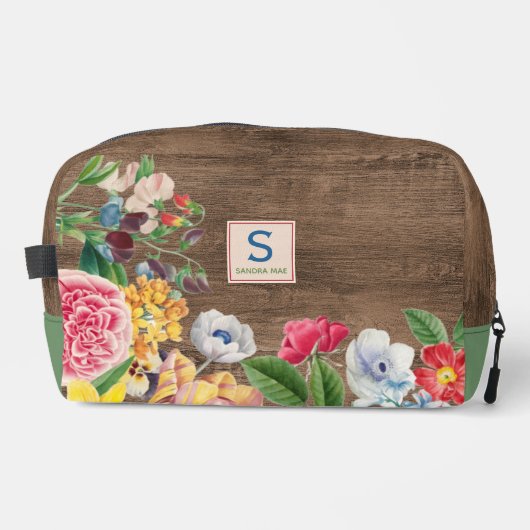 Kleurrijke Wildbloemen bloemenboeket kunst patroon Toilettasje (Voorkant)