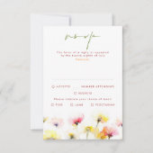 Kleurrijke Wildbloemen Bruiloft RSVP Kaarten (Voorkant)