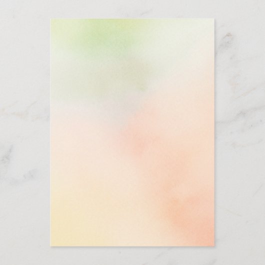 Kleurrijke Wildbloemen Elegant Wedding Menu (Achterkant)