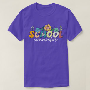 Kleurrijke wilde bloem als waardering voor de scho t-shirt
