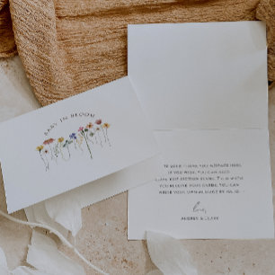 Kleurrijke Wilde Bloem Baby in Bloei Babyshower Bedankkaart