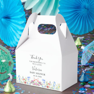 Kleurrijke wilde bloem baby shower viering bedankdoosjes