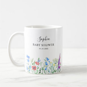 Kleurrijke wilde bloem baby shower viering koffiemok