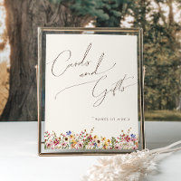 Kleurrijke wilde bloem | Beige Kaarten en cadeaubo
