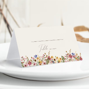 Kleurrijke wilde bloem Beige Meadow Folded