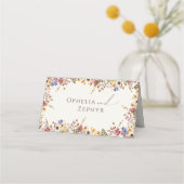 Kleurrijke wilde bloem | Beige Meadow Folded (Achterkant)