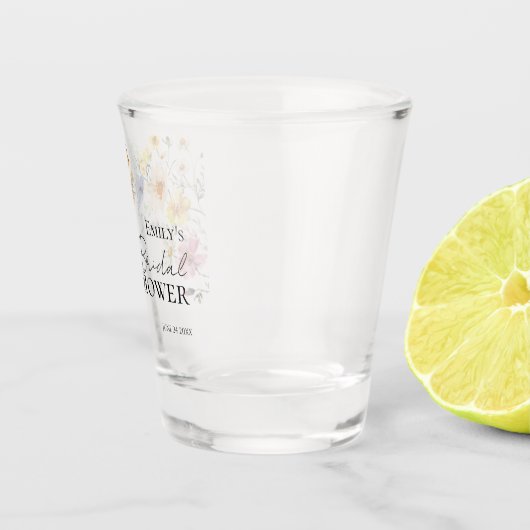 Kleurrijke Wilde Bloem Boho Bruidsdouche Shot Glas (Rechts)