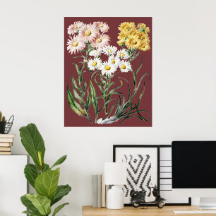 Kleurrijke Wilde Bloem Botanische Bloemenkunst uit Poster
