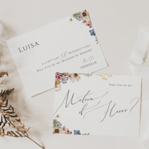 Kleurrijke wilde bloem   Garden Matron of Honor Ka Kaart