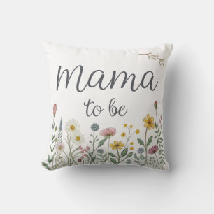 Kleurrijke Wilde Bloem Mama Te Worden Bloemenkleed Kussen