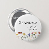Kleurrijke wilde bloem oma te zijn ronde button 5,7 cm (Voorkant /achterkant)