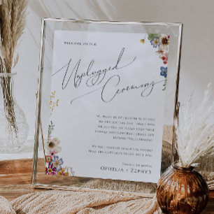 Kleurrijke wilde bloem   Ontgrendelde Ceremonie Poster