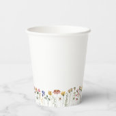 Kleurrijke Wilde Bloem Papieren Bekers (Achterkant)