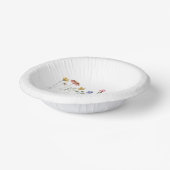 Kleurrijke wilde bloem papieren kommen (Gebogen)