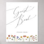 Kleurrijke wilde bloem | Schudgest Poster (Voorkant)