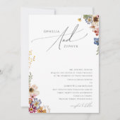 Kleurrijke wilde bloem | Traditionele tuinbruiloft Kaart (Voorkant)