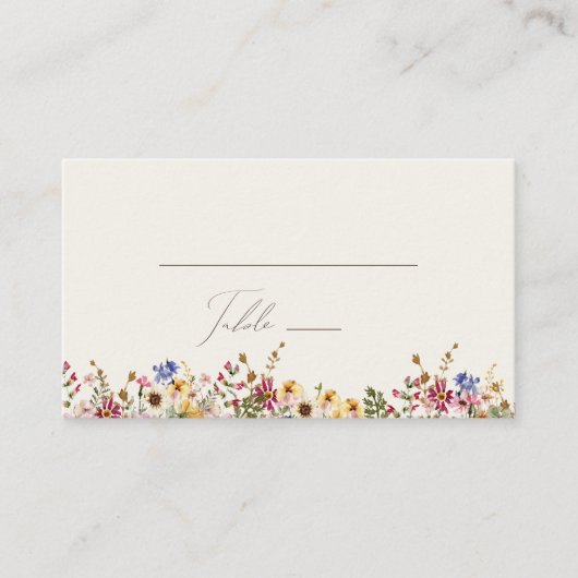 Kleurrijke wilde bloem | Vaste weddenschap tussen  Plaatskaartje (Voorkant)