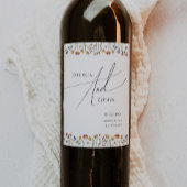 Kleurrijke wilde bloem | Weddenschap Wijn Etiket