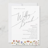 Kleurrijke wilde bloem | Wedding Brunch Kaart (Voorkant)