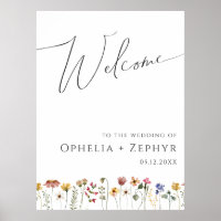 Kleurrijke wilde bloem | Welkom horizontale bruilo