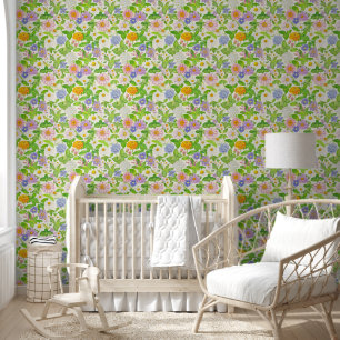Kleurrijke Wilde Bloemen Bloempatroon Behang