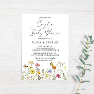 Kleurrijke Wilde Bloemen Botanische Couples Baby S Kaart