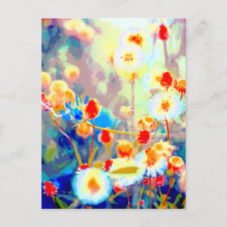 Kleurrijke wilde bloemen briefkaart