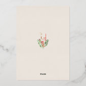 Kleurrijke wilde bloemen Floral Garden Weddenschap Folie Uitnodiging (Achterkant)