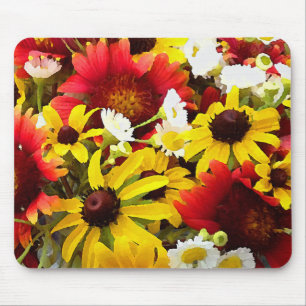 Kleurrijke wilde bloemen Impressionistische stijl Muismat