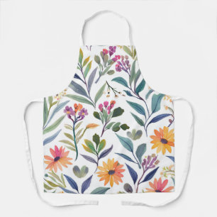 Kleurrijke Wilde Bloemen Mooie Bloemenschilderin Schort