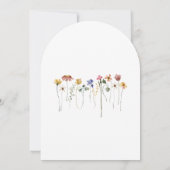 Kleurrijke wilde bloemen onderweg | boogvormige Ba Kaart (Achterkant)