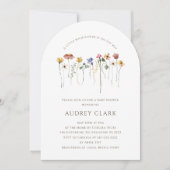 Kleurrijke wilde bloemen onderweg | boogvormige Ba Kaart (Voorkant)