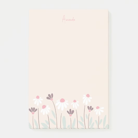 Kleurrijke wilde bloemen post-it® notes (Voorkant)