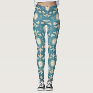 kleurrijke wilde bloemen waterverf schilderij leggings