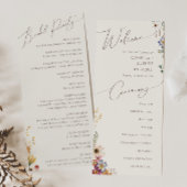 Kleurrijke Wilde Bloementuin | Beige Bruiloft Programma