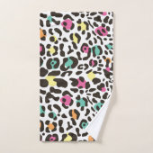 Kleurrijke wilde dieren & tropische bladeren bad handdoek (Handdoek)