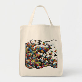 Kleurrijke Wilde Dieren — wilde uitbarstingen Tote Bag