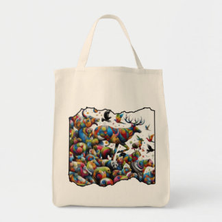 Kleurrijke Wilde Dieren — wilde uitbarstingen Tote Bag