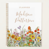 Kleurrijke Wilde Flowers Land - Gepersonaliseerde  Planner (Voorkant)