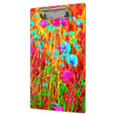 Kleurrijke Wilde Meadow in Bloom Pop Art Style Klembord (Links)