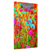 Kleurrijke Wilde Meadow in Bloom Pop Art Style Klembord (Rechts)