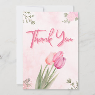 Kleurrijke Wildflower Baby shower Dank u kaart