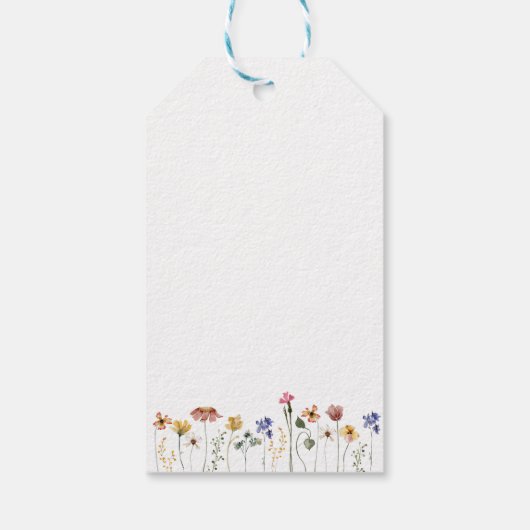 Kleurrijke Wildflower Bedankt Verjaardagsfeest Cadeaulabel (Achterkant)