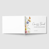 Kleurrijke Wildflower | Boho Bruiloft Gastenboek (Volledig)