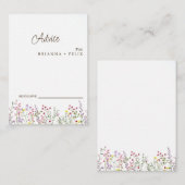 Kleurrijke Wildflower bruiloft advies Kaart (Voorkant / Achterkant)