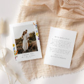 Kleurrijke Wildflower bruiloft Bedankkaart