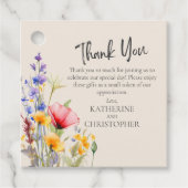Kleurrijke Wildflower bruiloft dank u geschenk Bedankjes Labels (Voorkant)